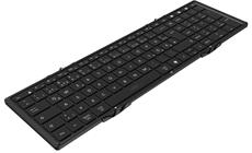 Die Tastatur bei Nicht-Gebrauch zusammenfalten : Callstel Faltbare Fullsize-Tastatur mit Bluetooth, Beleuchtung, Akku, QWERTZ