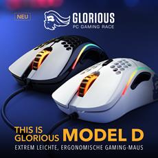 JETZT bei Caseking verf&uuml;gbar - die ergonomische Glorious Model D Gaming-Maus!