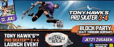 Tony Hawk&apos;s<sup>&trade;</sup> Pro Skater 3+4<sup>&trade;</sup>: Die Release-Woche wird in Hamburg, Frankfurt und Berlin live gefeiert